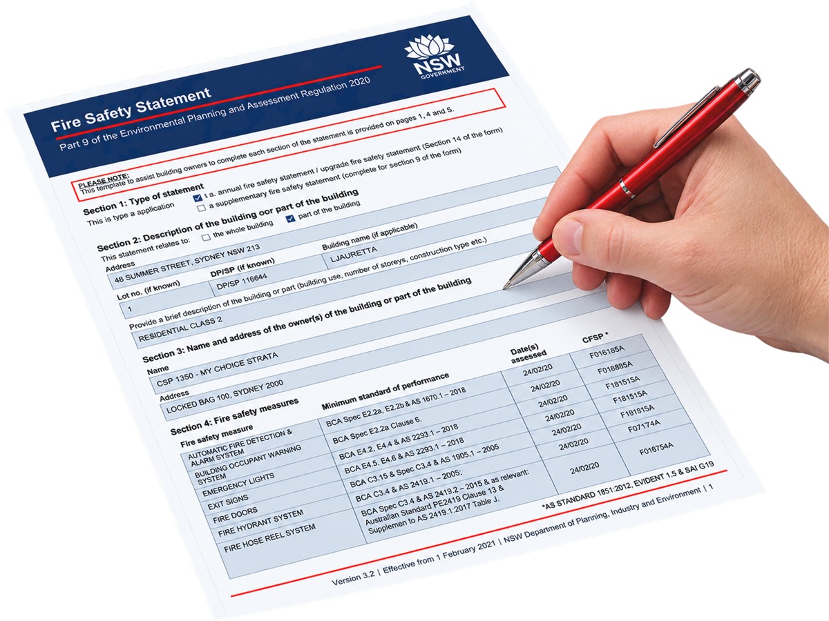 Sample NSW Annual Fire Safety Statement